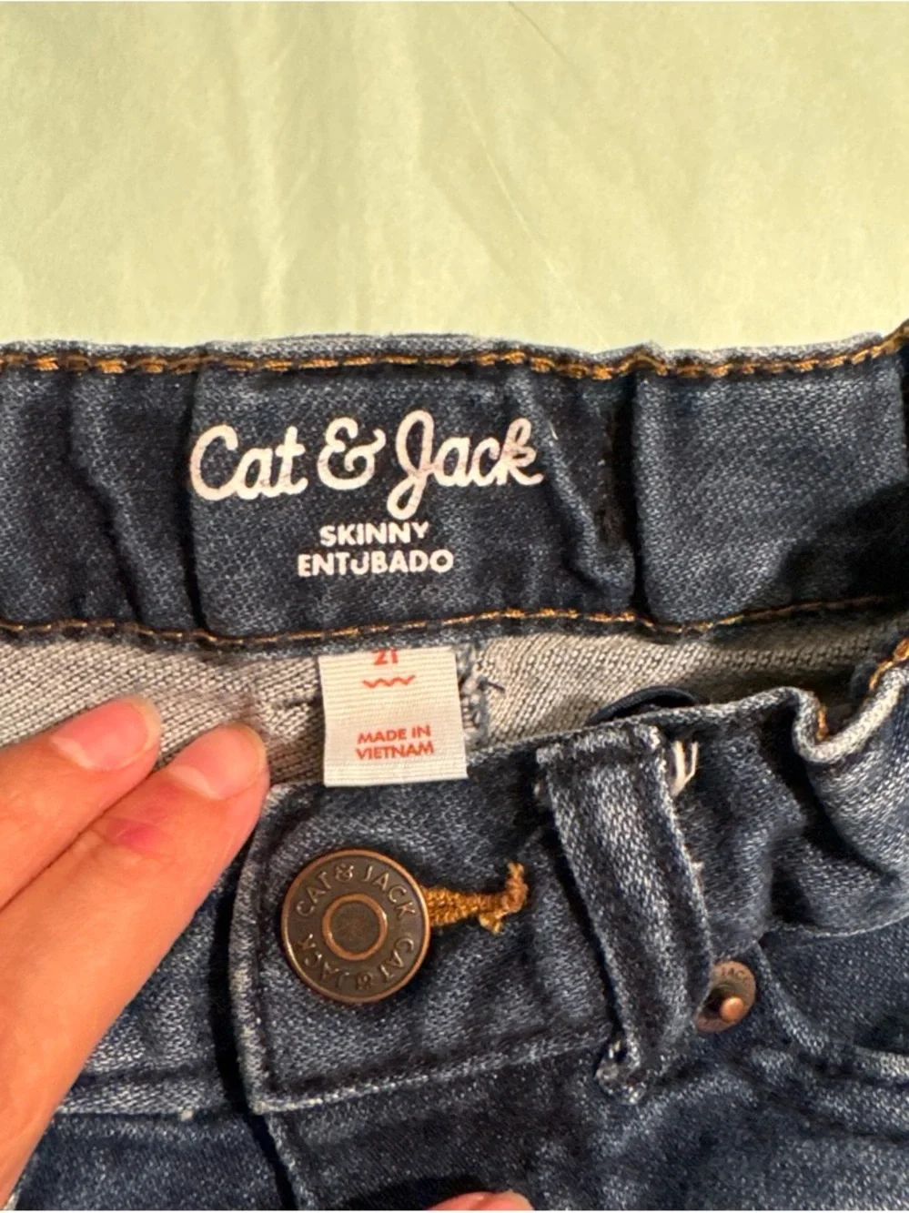 Cat & Jack Dark Blue Rolled Hem Denim Shorts